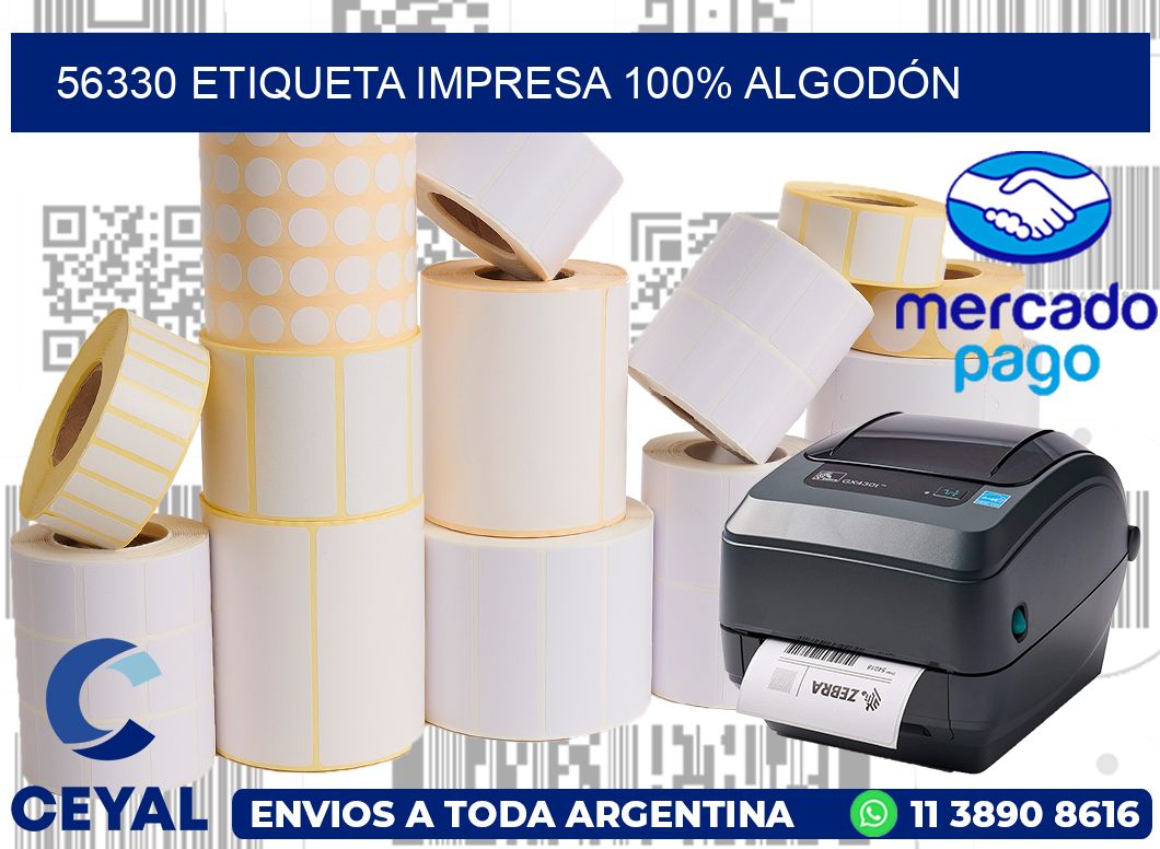 56330 ETIQUETA IMPRESA 100% ALGODÓN