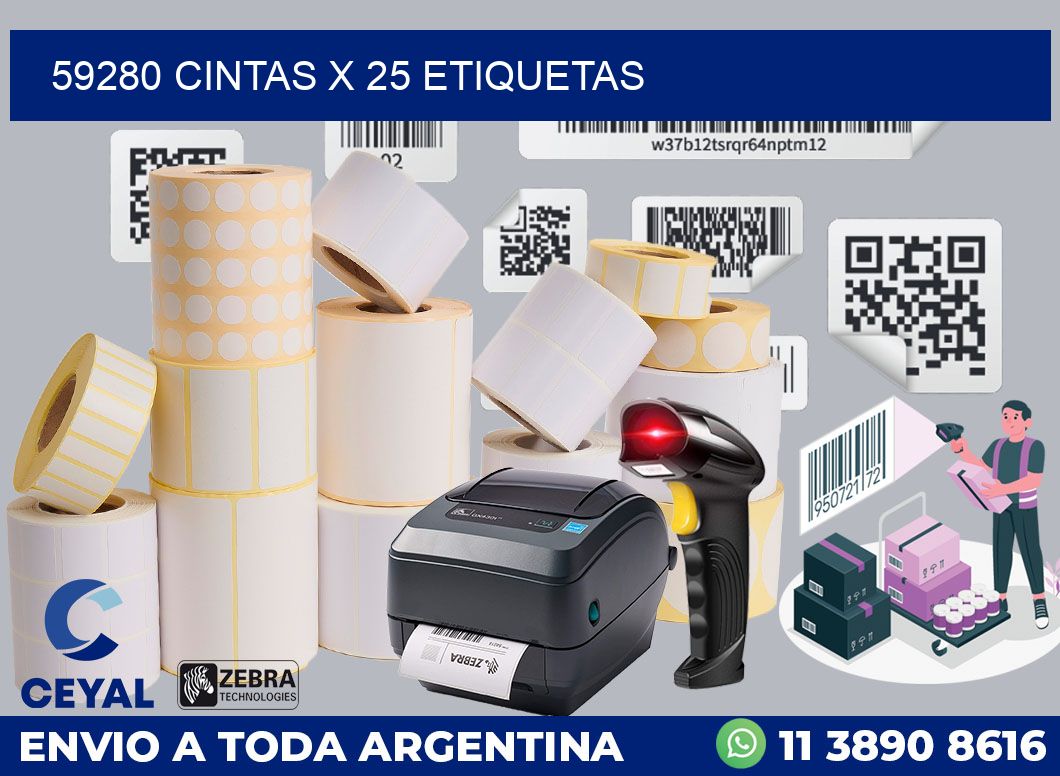 59280 cintas x 25 etiquetas