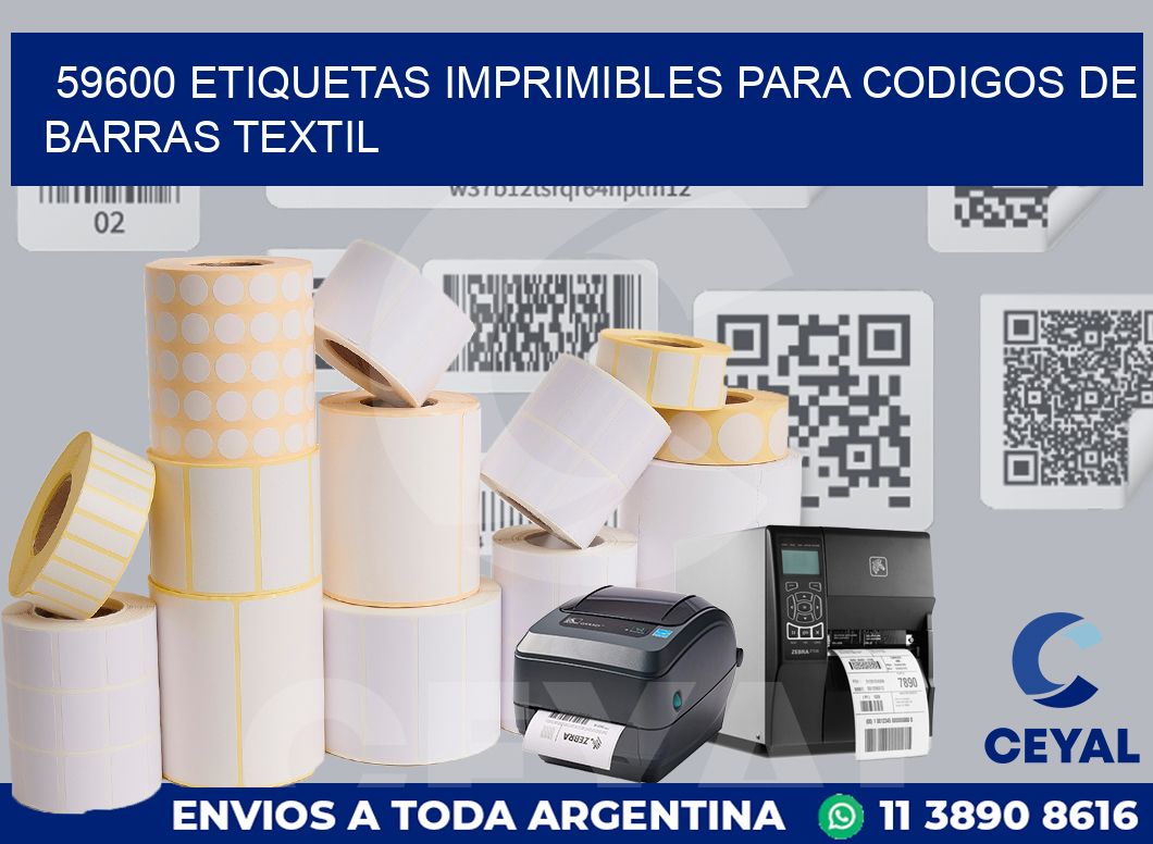59600 ETIQUETAS IMPRIMIBLES PARA CODIGOS DE BARRAS TEXTIL