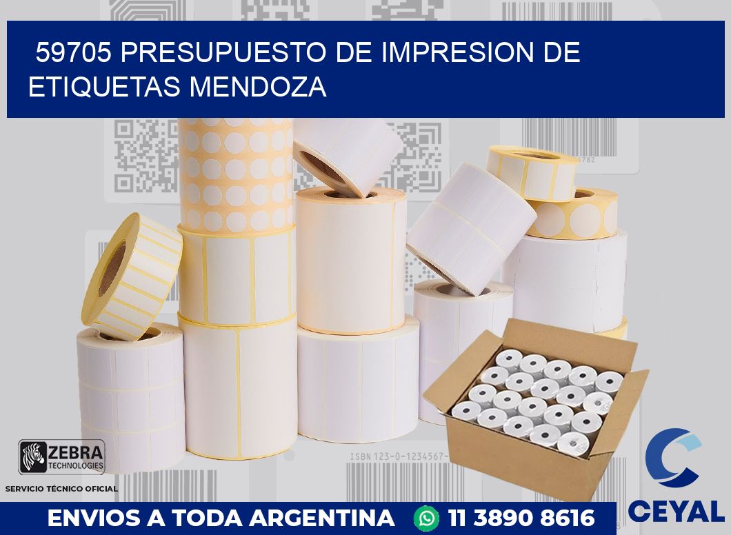 59705 PRESUPUESTO DE IMPRESION DE ETIQUETAS MENDOZA