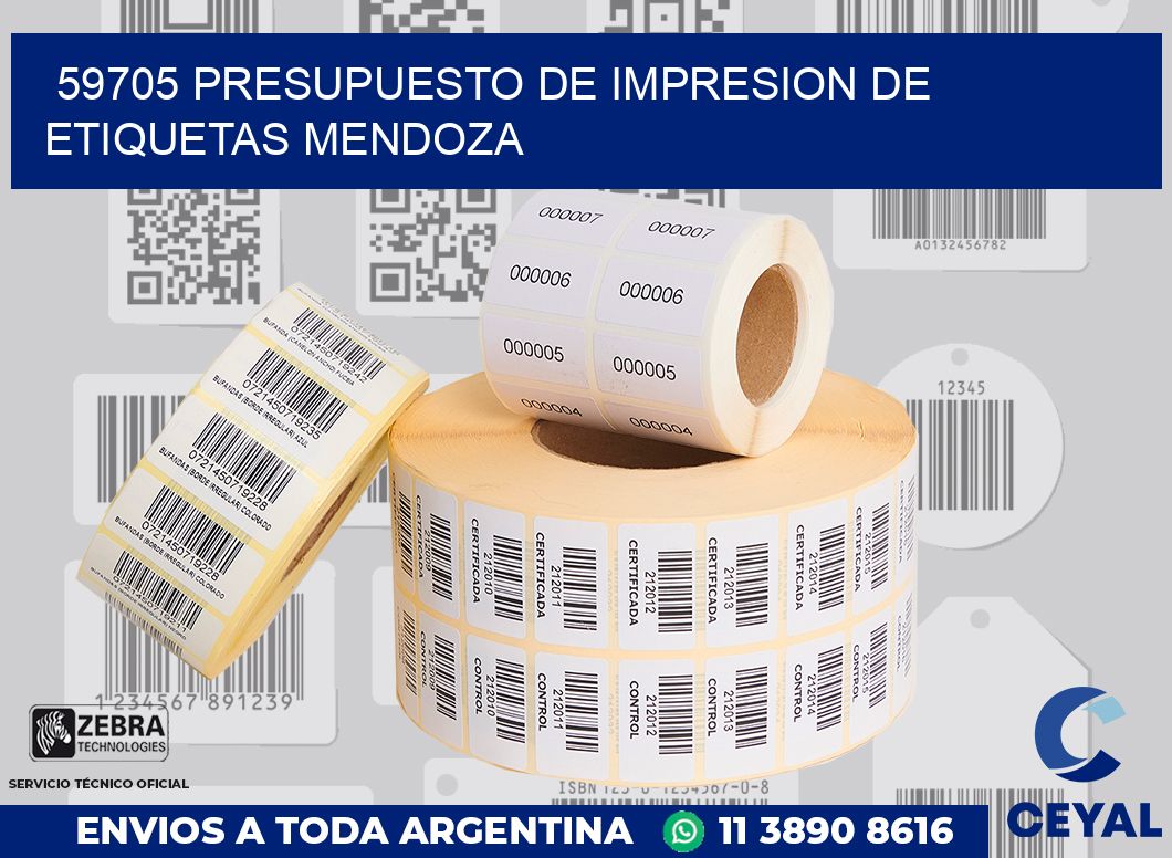 59705 PRESUPUESTO DE IMPRESION DE ETIQUETAS MENDOZA