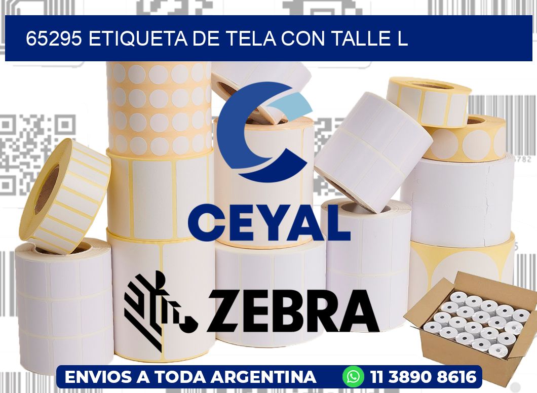 65295 ETIQUETA DE TELA CON TALLE L