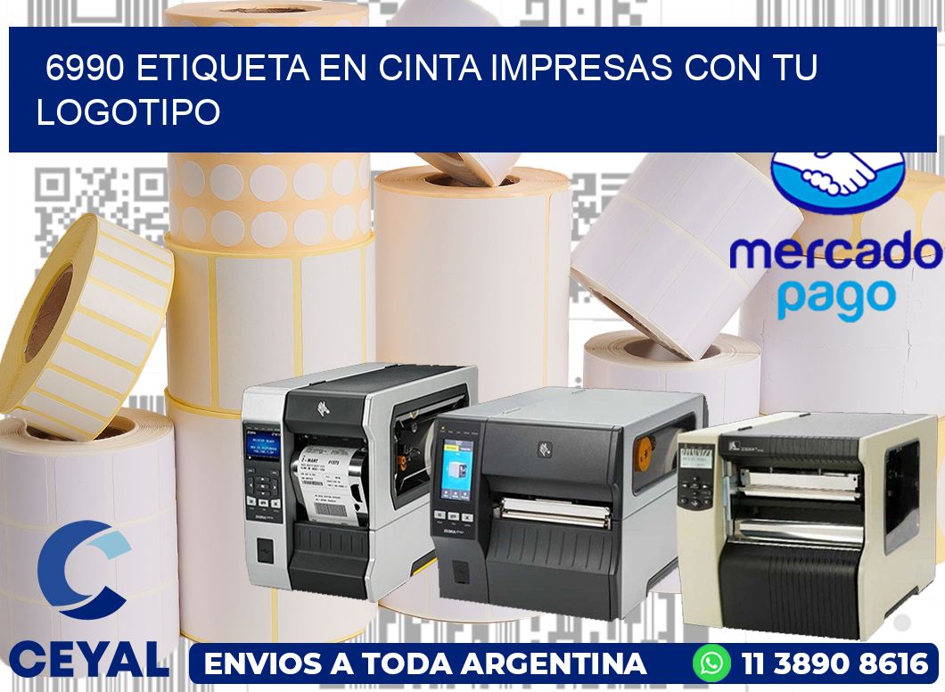 6990 ETIQUETA EN CINTA IMPRESAS CON TU LOGOTIPO