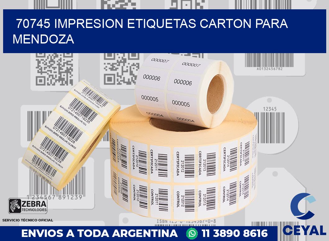 70745 IMPRESION ETIQUETAS CARTON PARA MENDOZA