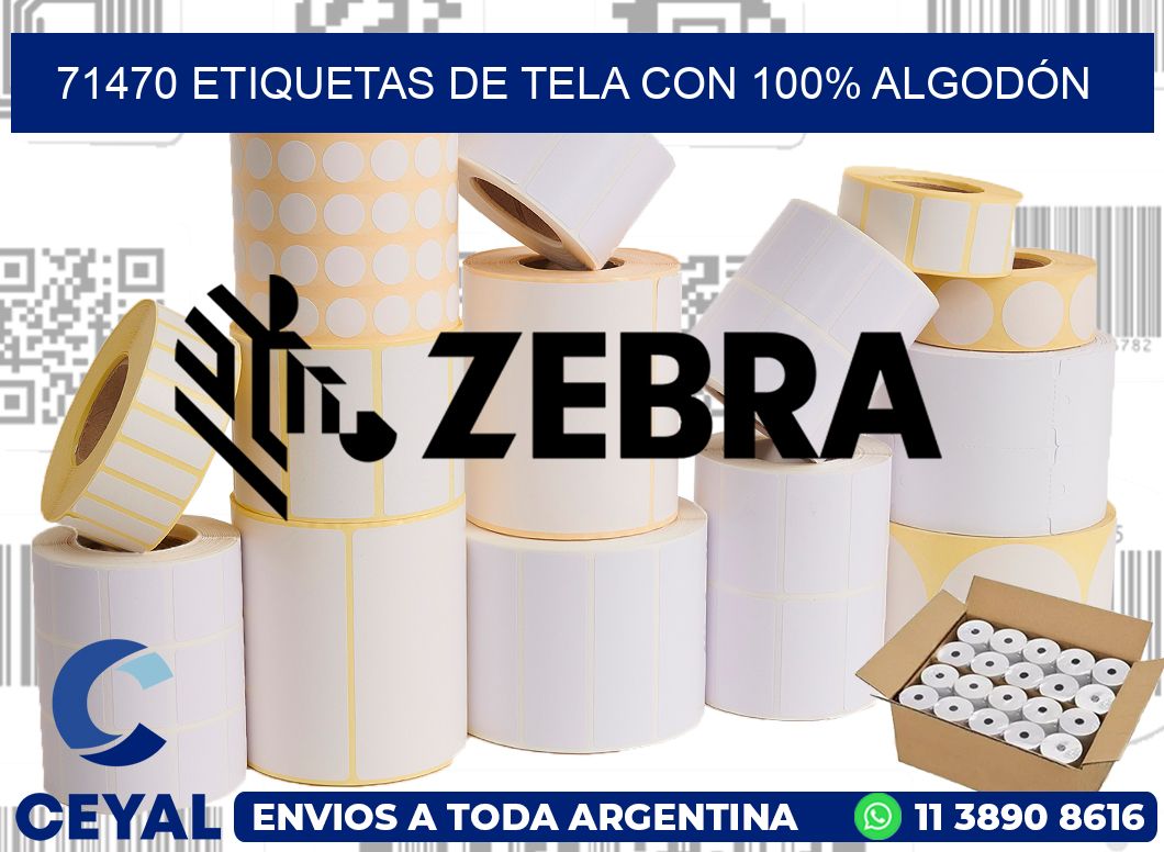 71470 ETIQUETAS DE TELA CON 100% ALGODÓN