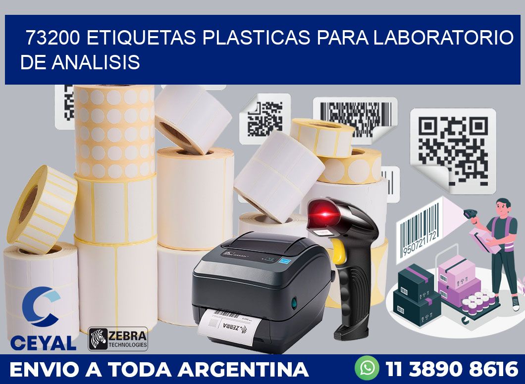 73200 ETIQUETAS PLASTICAS PARA LABORATORIO DE ANALISIS