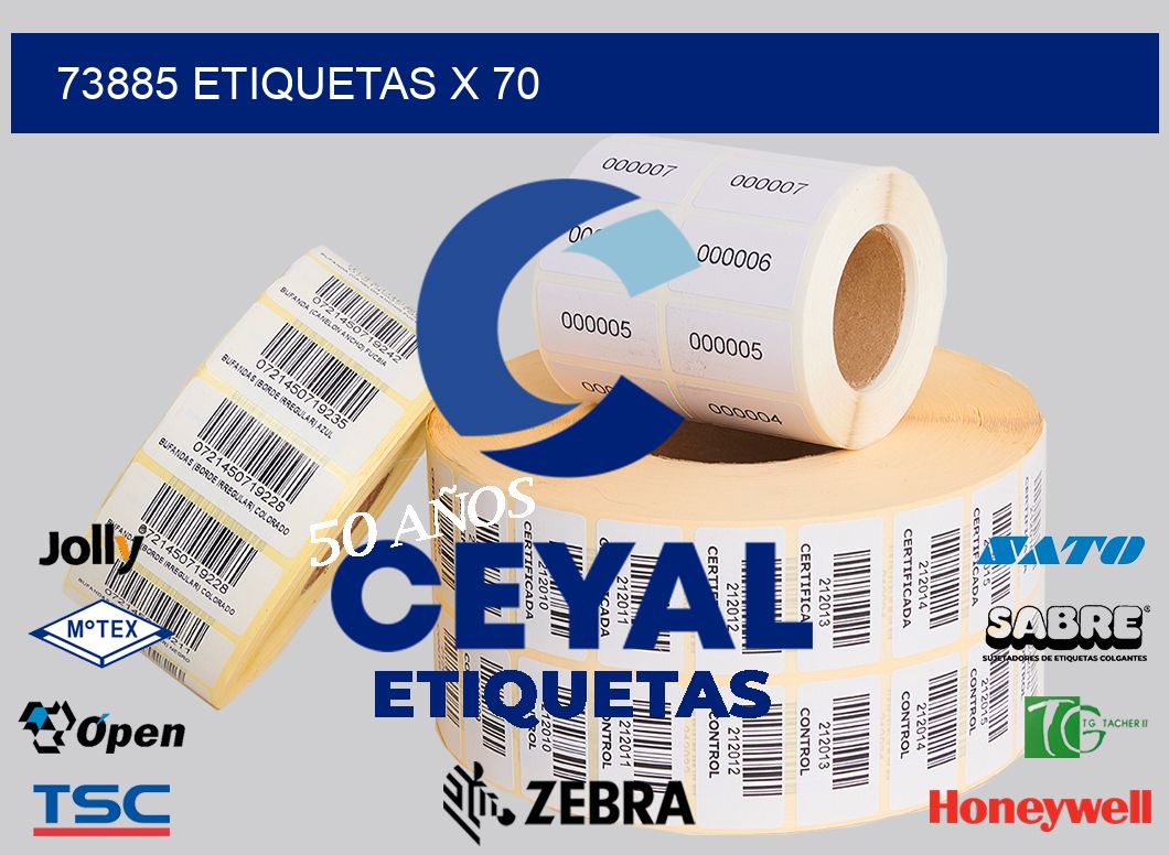 73885 Etiquetas x 70