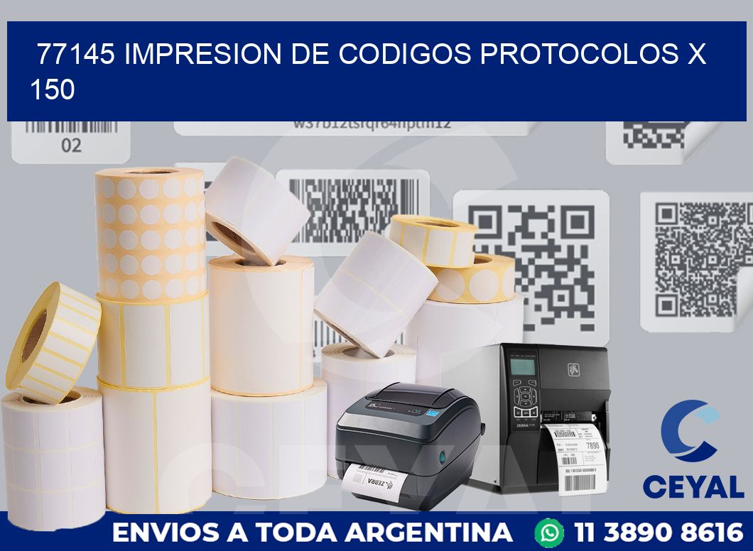 77145 impresion de codigos protocolos x 150