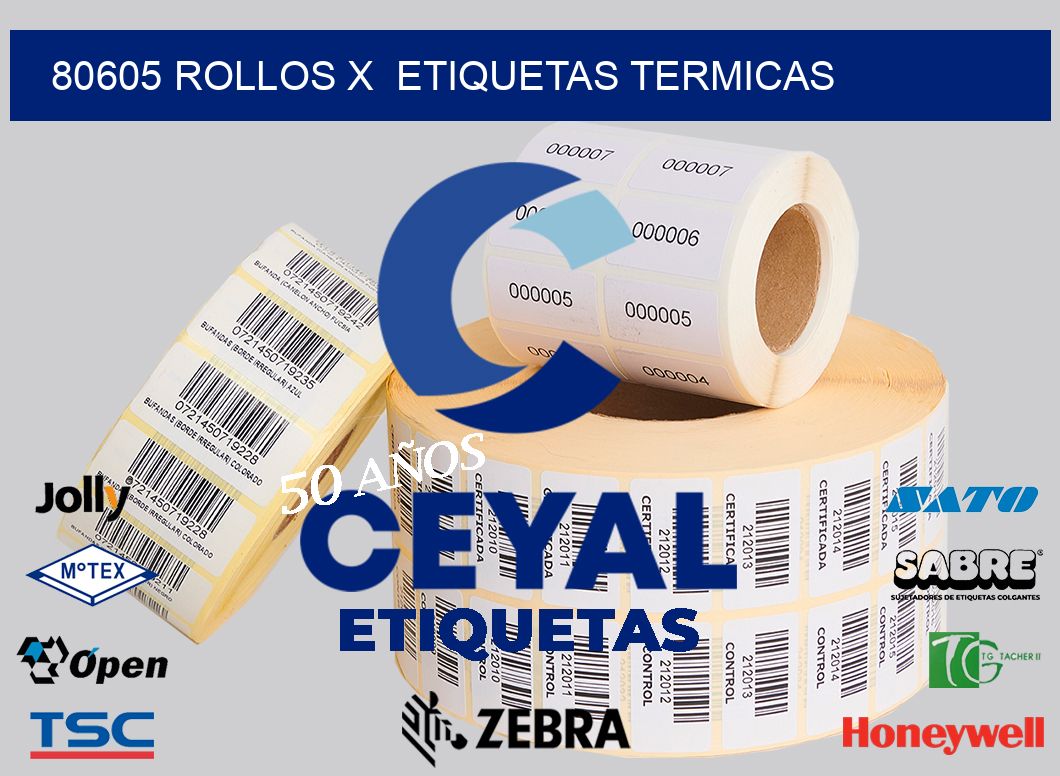 80605 Rollos x  etiquetas termicas