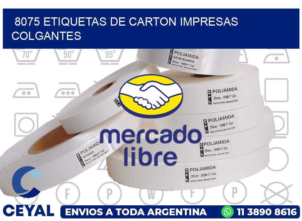8075 ETIQUETAS DE CARTON IMPRESAS COLGANTES