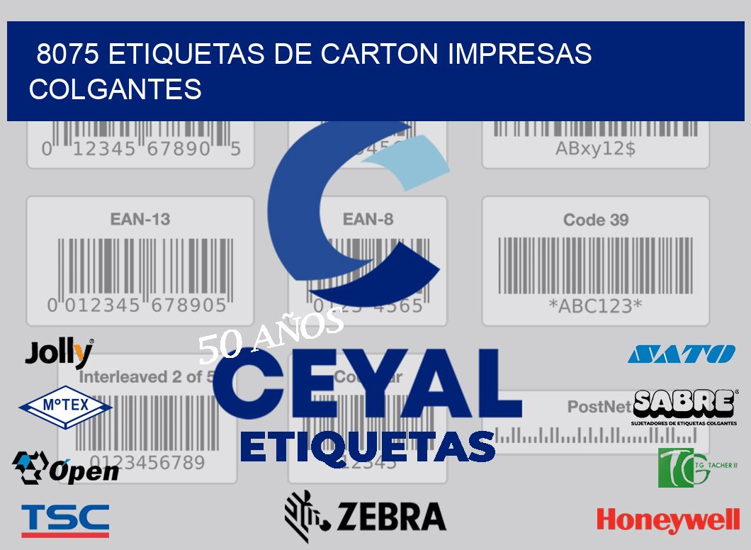 8075 ETIQUETAS DE CARTON IMPRESAS COLGANTES
