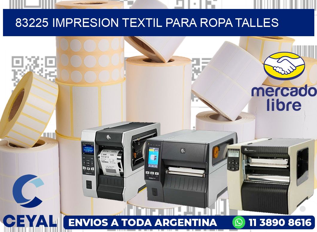 83225 IMPRESION TEXTIL PARA ROPA TALLES