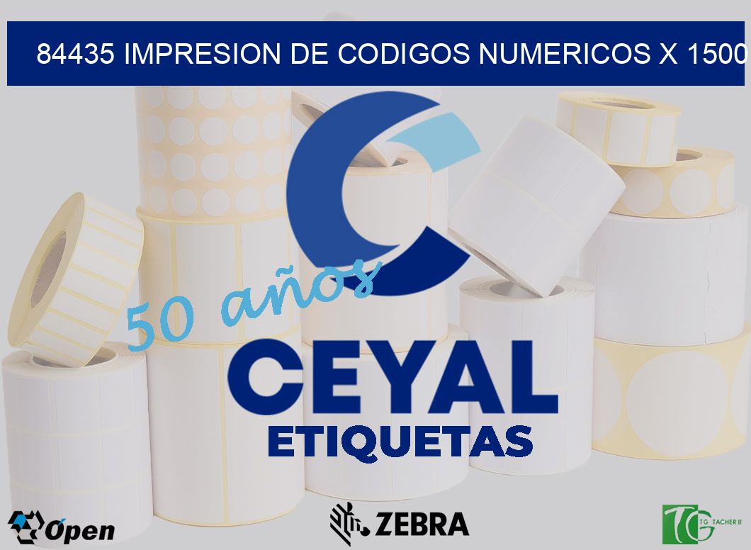 84435 impresion de codigos numericos x 1500
