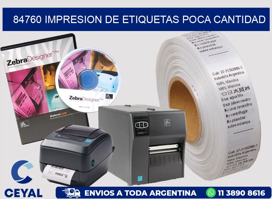 84760 IMPRESION DE ETIQUETAS POCA CANTIDAD
