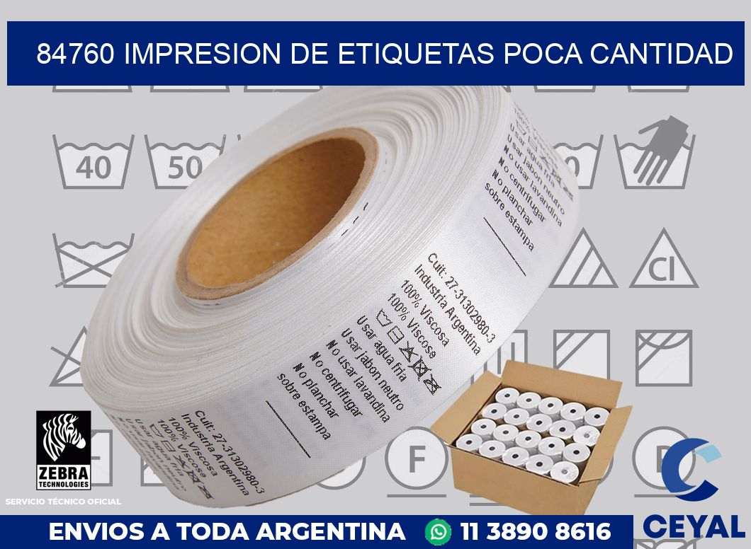 84760 IMPRESION DE ETIQUETAS POCA CANTIDAD