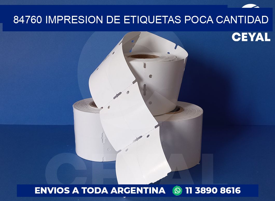 84760 IMPRESION DE ETIQUETAS POCA CANTIDAD