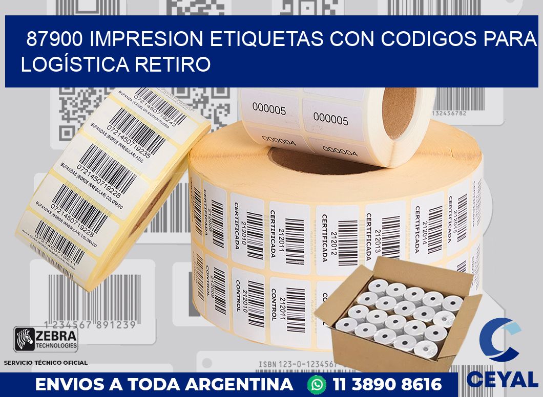 87900 IMPRESION ETIQUETAS CON CODIGOS PARA LOGÍSTICA RETIRO