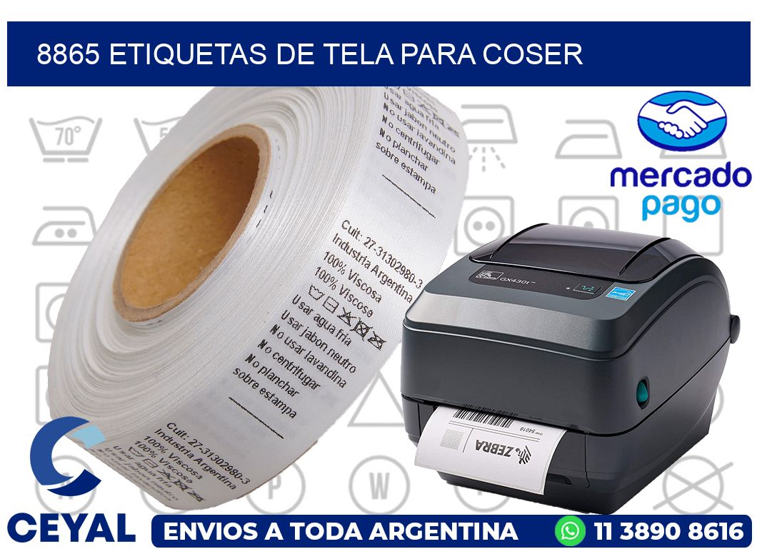 8865 ETIQUETAS DE TELA PARA COSER