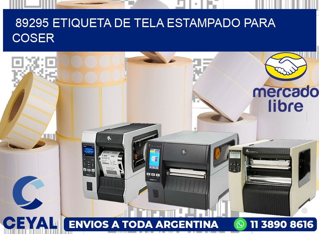 89295 ETIQUETA DE TELA ESTAMPADO PARA COSER