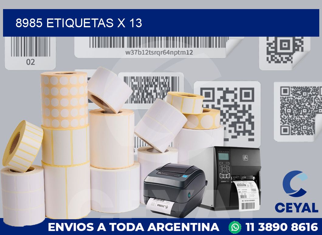 8985 Etiquetas x 13