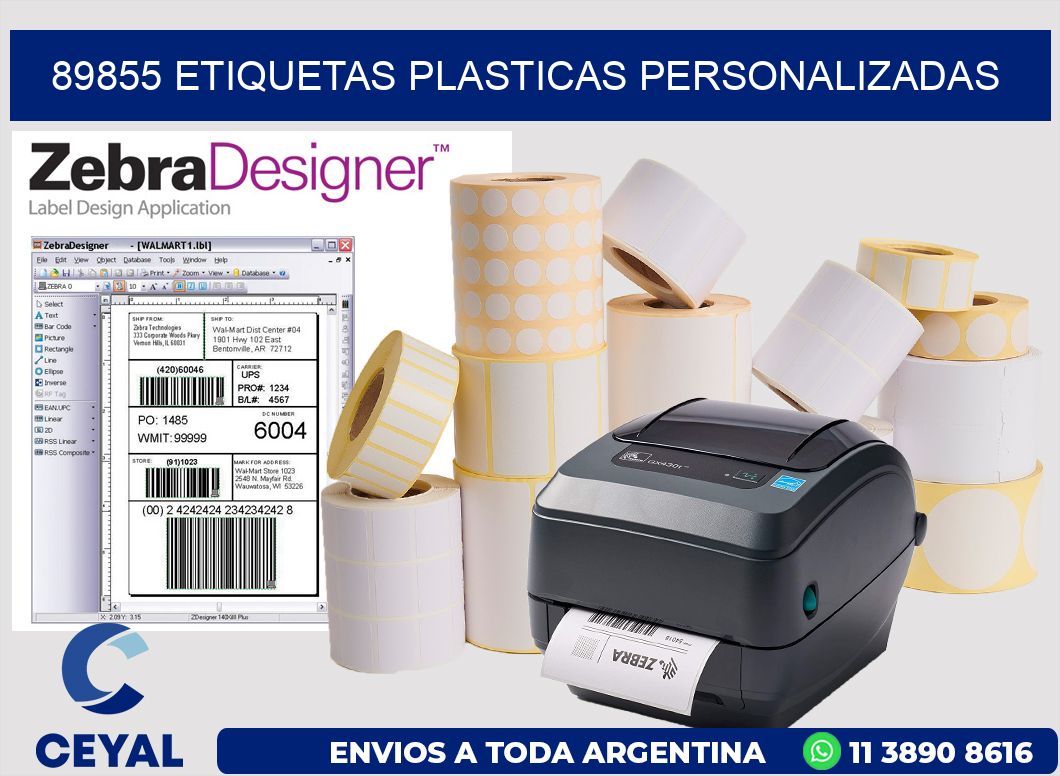 89855 ETIQUETAS PLASTICAS PERSONALIZADAS
