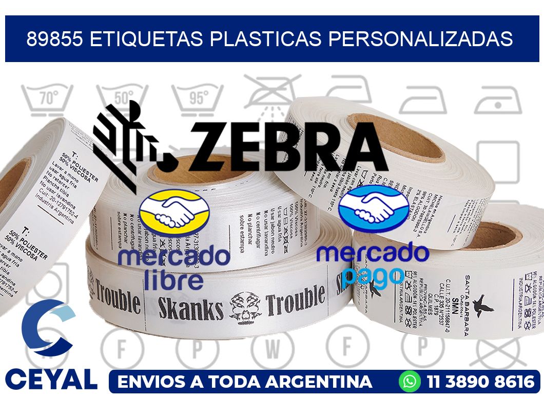 89855 ETIQUETAS PLASTICAS PERSONALIZADAS