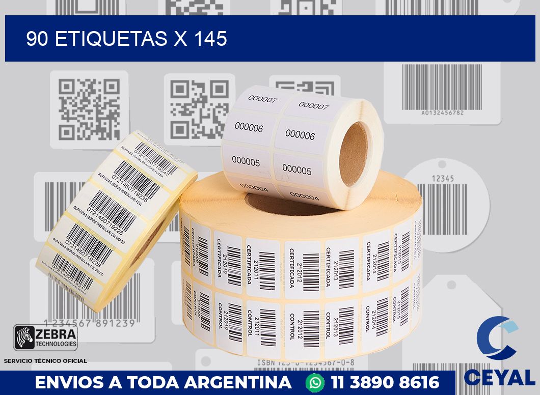 90 Etiquetas x 145