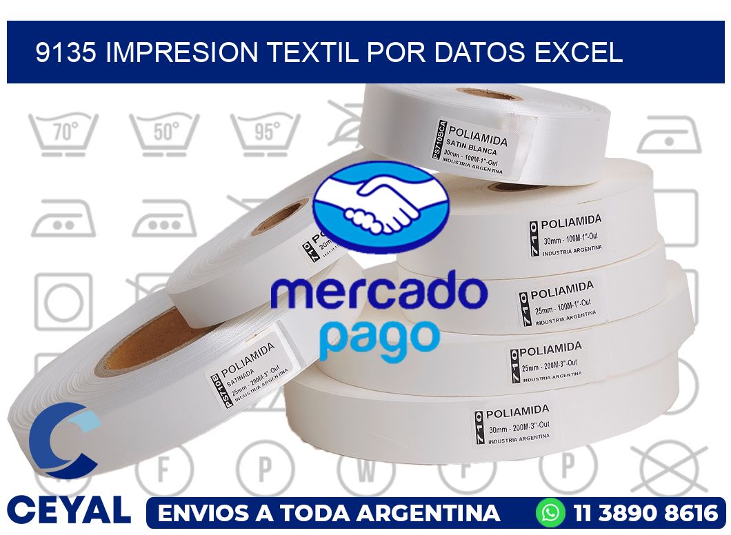 9135 IMPRESION TEXTIL POR DATOS EXCEL