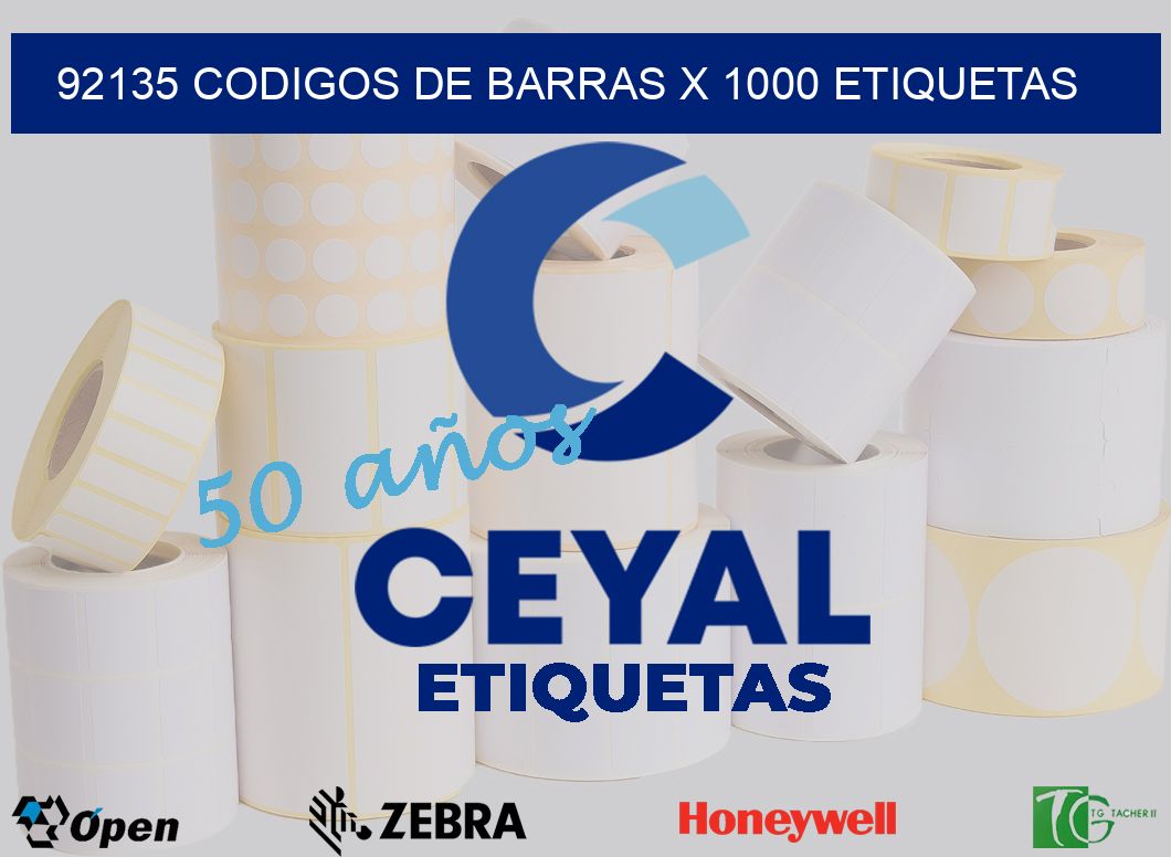 92135 codigos de barras x 1000 etiquetas