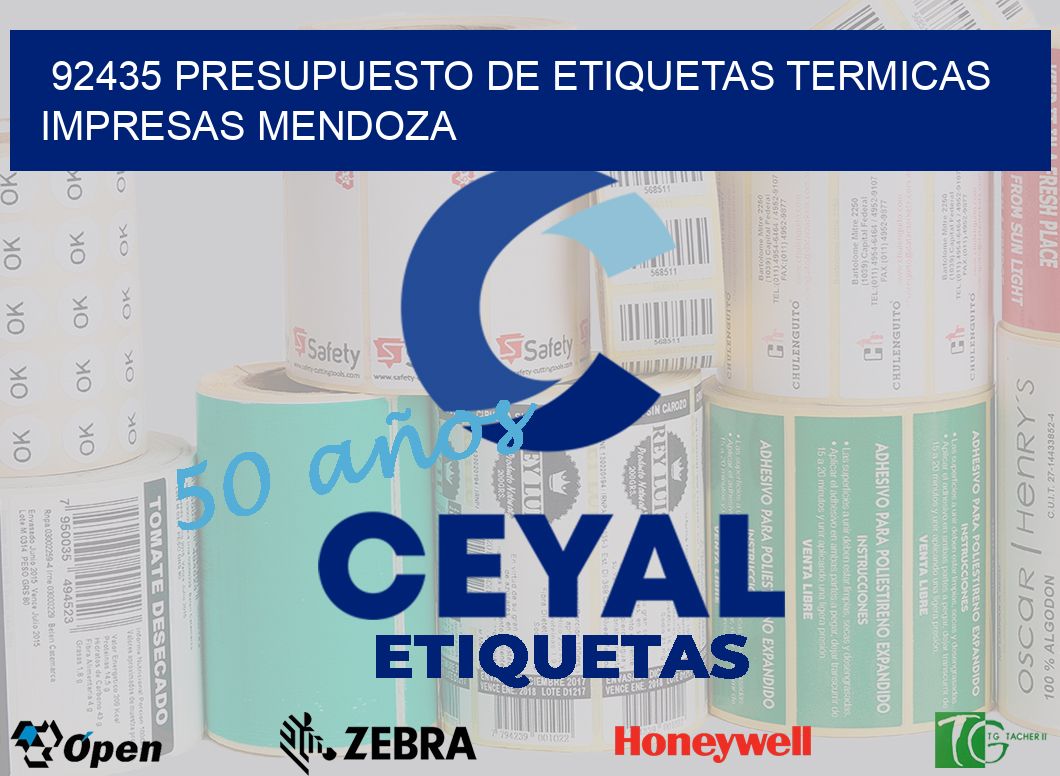 92435 PRESUPUESTO DE ETIQUETAS TERMICAS IMPRESAS MENDOZA