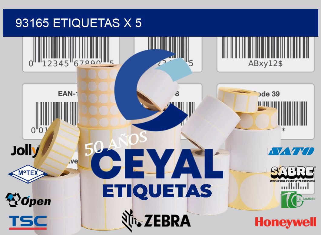 93165 Etiquetas x 5