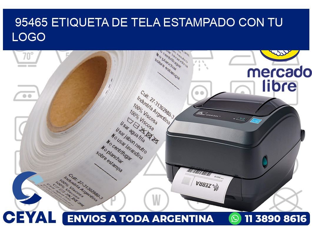 95465 ETIQUETA DE TELA ESTAMPADO CON TU LOGO