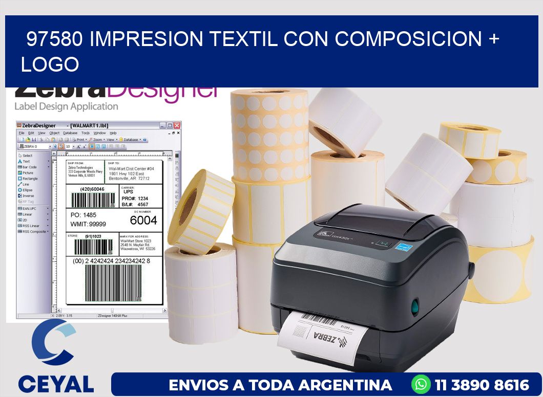 97580 IMPRESION TEXTIL CON COMPOSICION + LOGO
