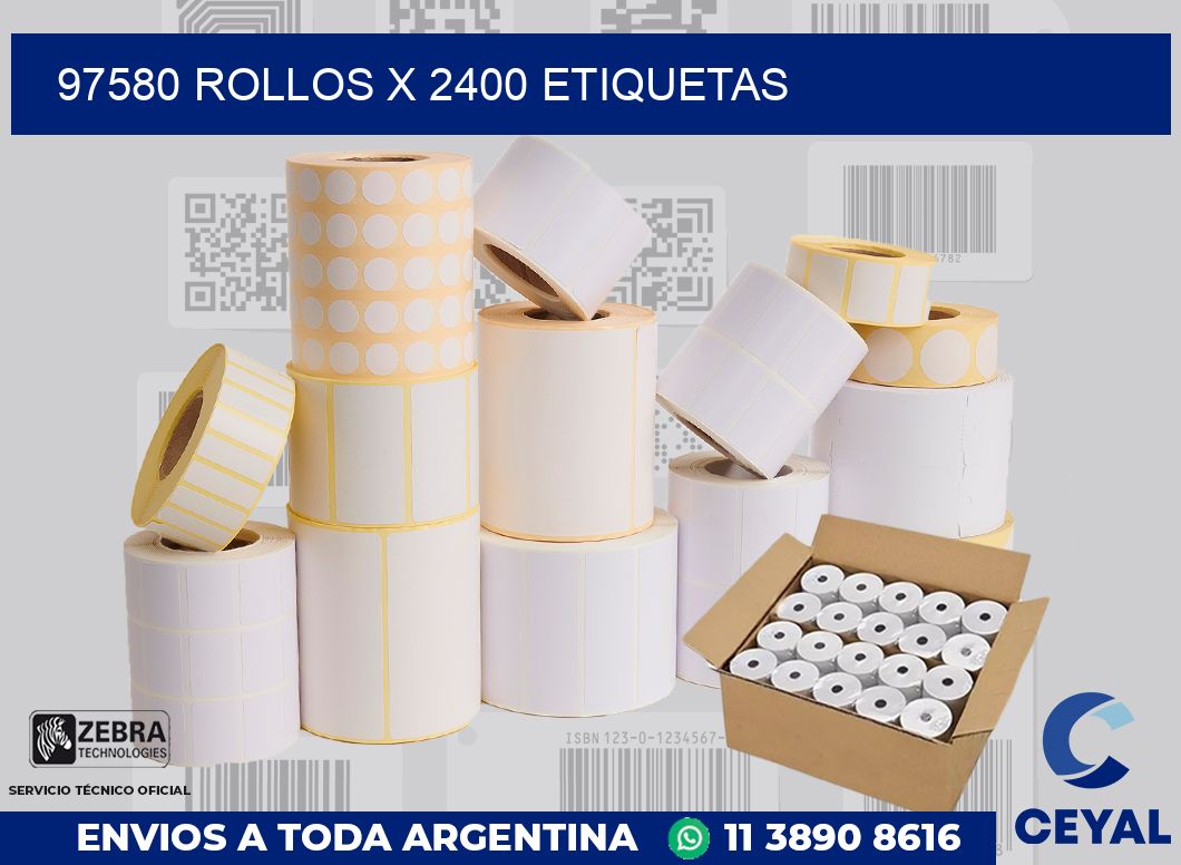 97580 Rollos x 2400 etiquetas