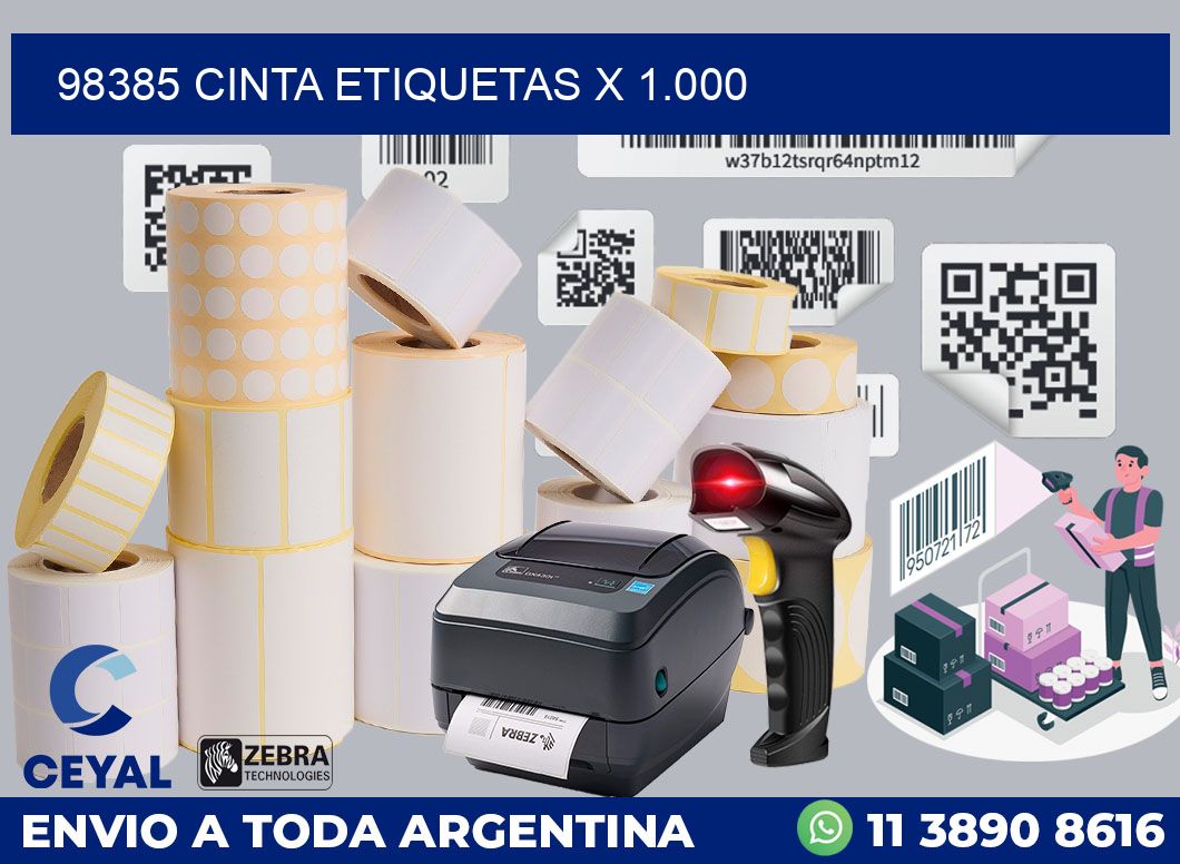 98385 cinta etiquetas x 1.000