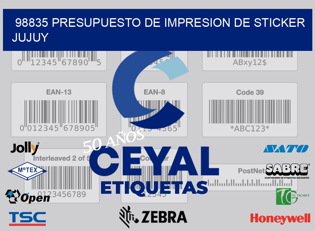 98835 PRESUPUESTO DE IMPRESION DE STICKER JUJUY