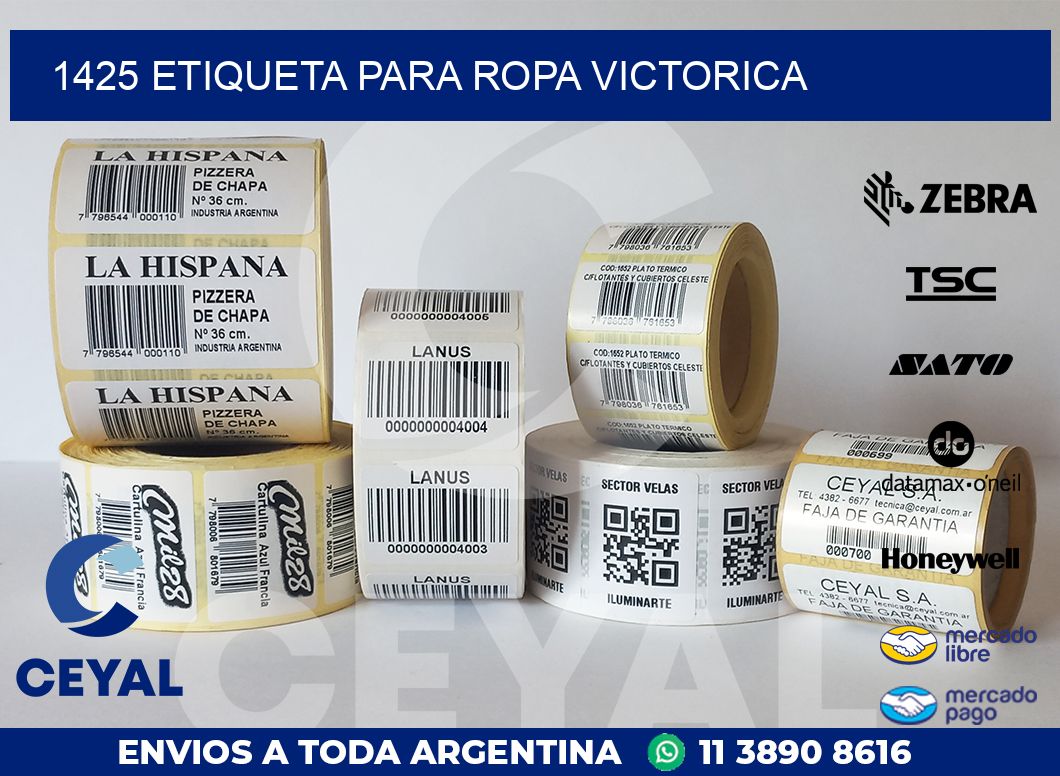 1425 ETIQUETA PARA ROPA VICTORICA