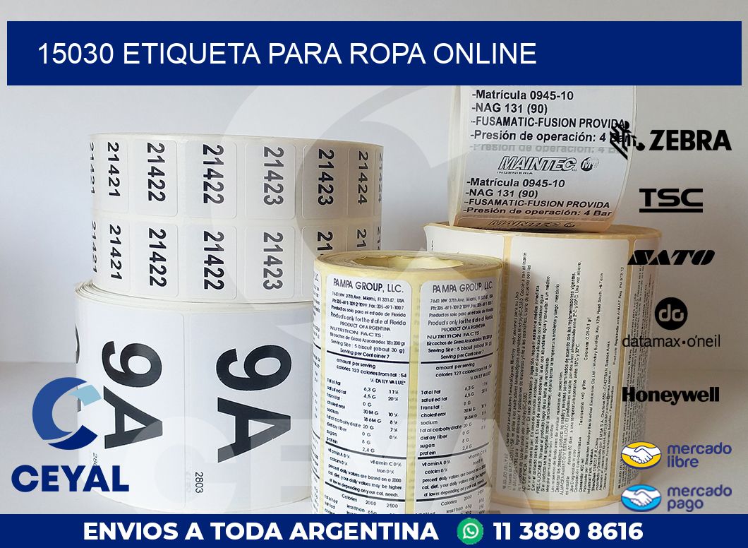 15030 ETIQUETA PARA ROPA ONLINE
