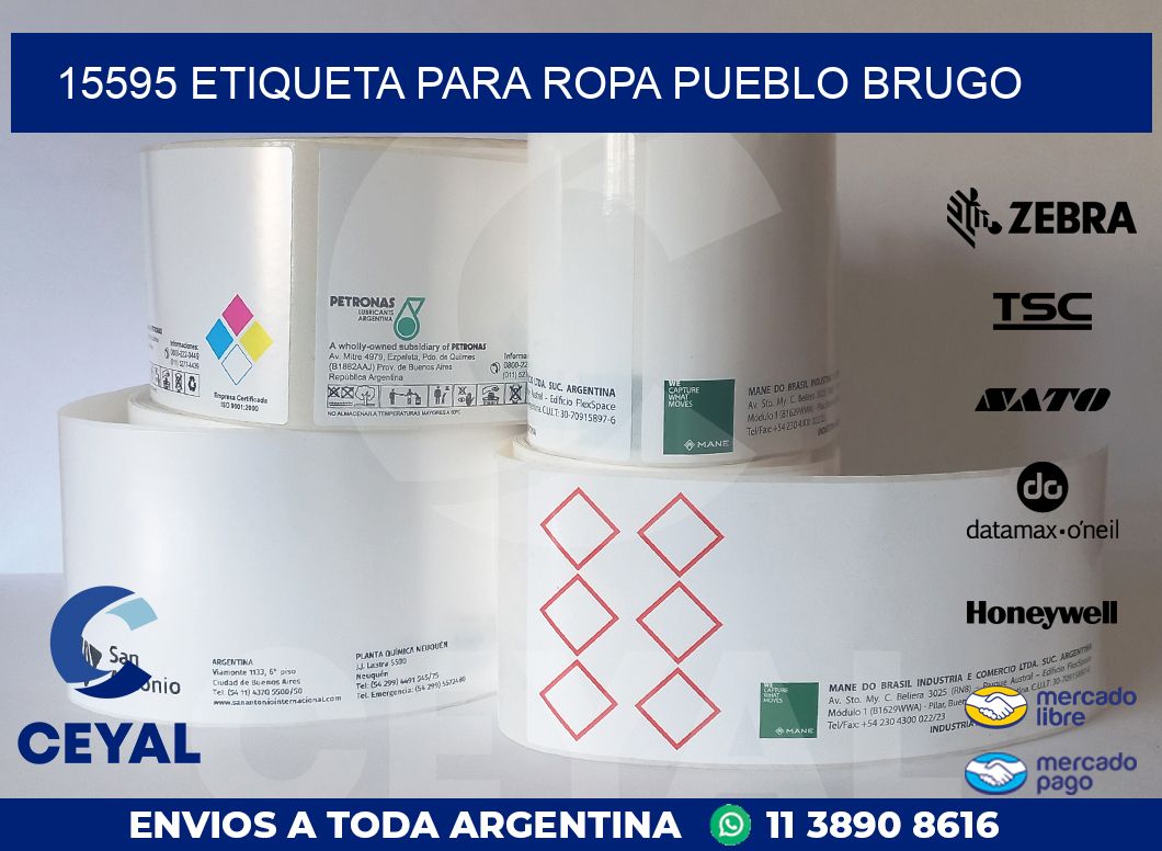 15595 ETIQUETA PARA ROPA PUEBLO BRUGO