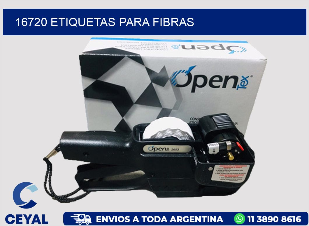 16720 ETIQUETAS PARA FIBRAS