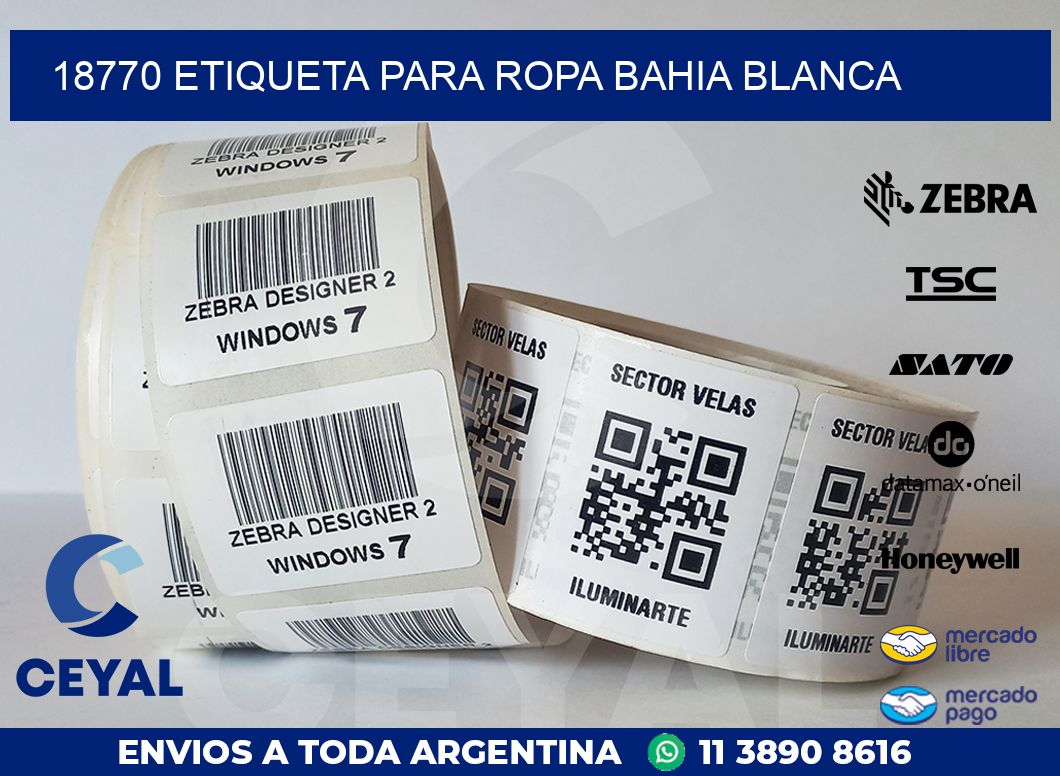 18770 ETIQUETA PARA ROPA BAHIA BLANCA