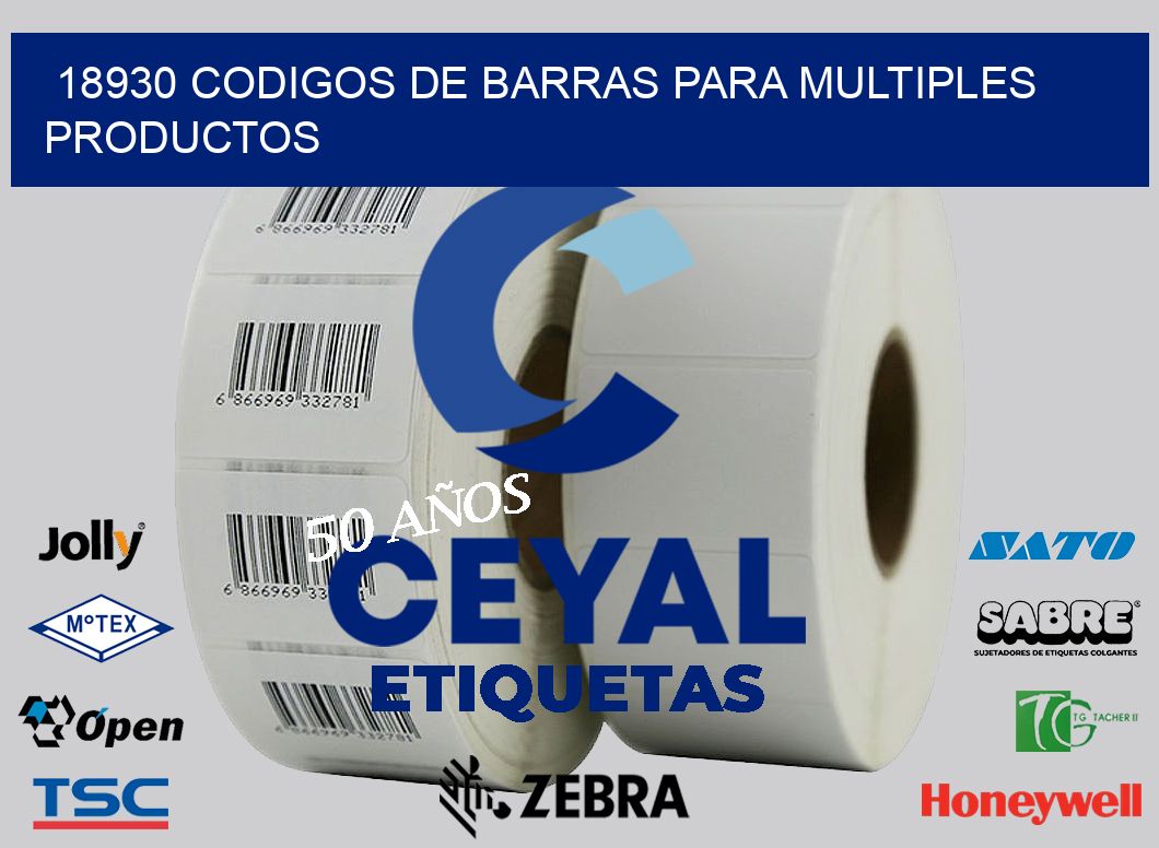 18930 CODIGOS DE BARRAS PARA MULTIPLES PRODUCTOS