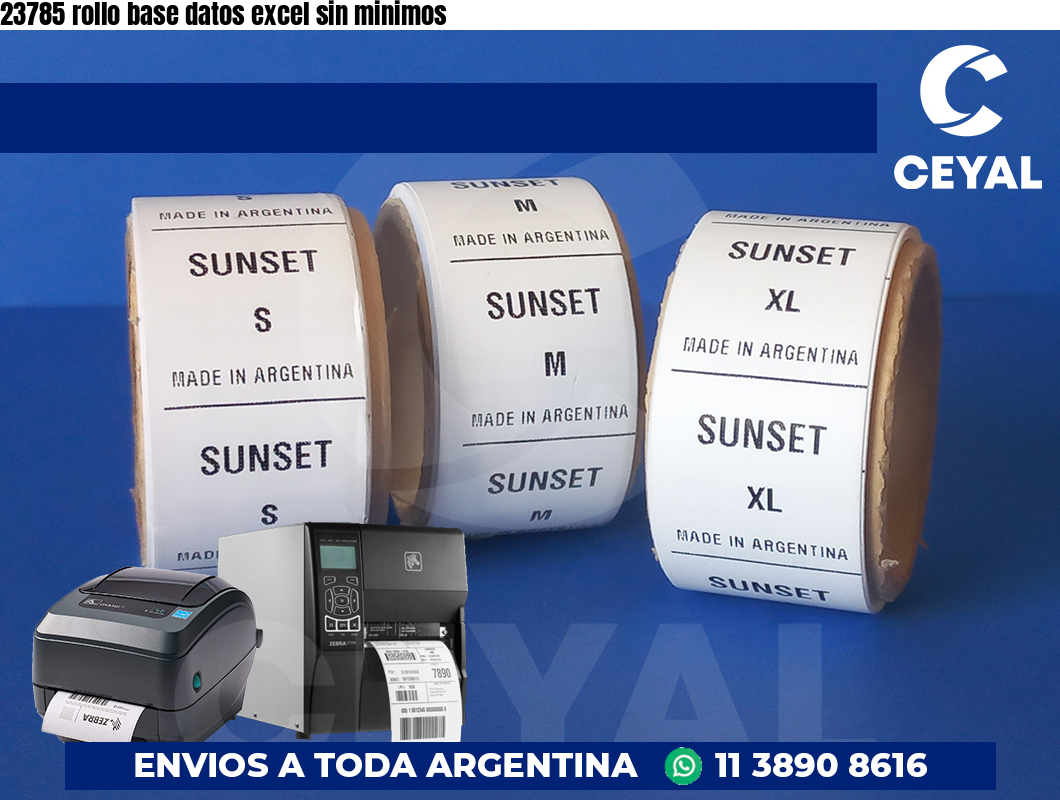23785 rollo base datos excel sin minimos