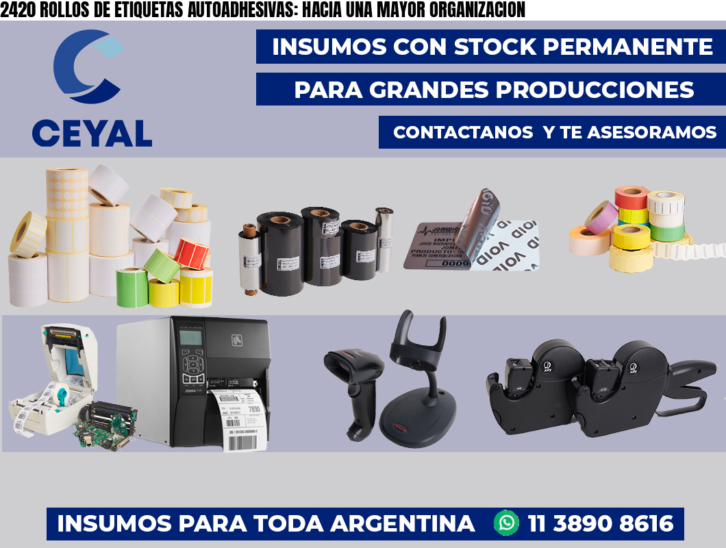 2420 ROLLOS DE ETIQUETAS AUTOADHESIVAS: HACIA UNA MAYOR ORGANIZACION