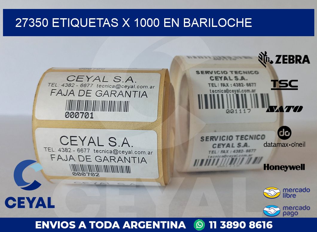 27350 ETIQUETAS X 1000 EN BARILOCHE