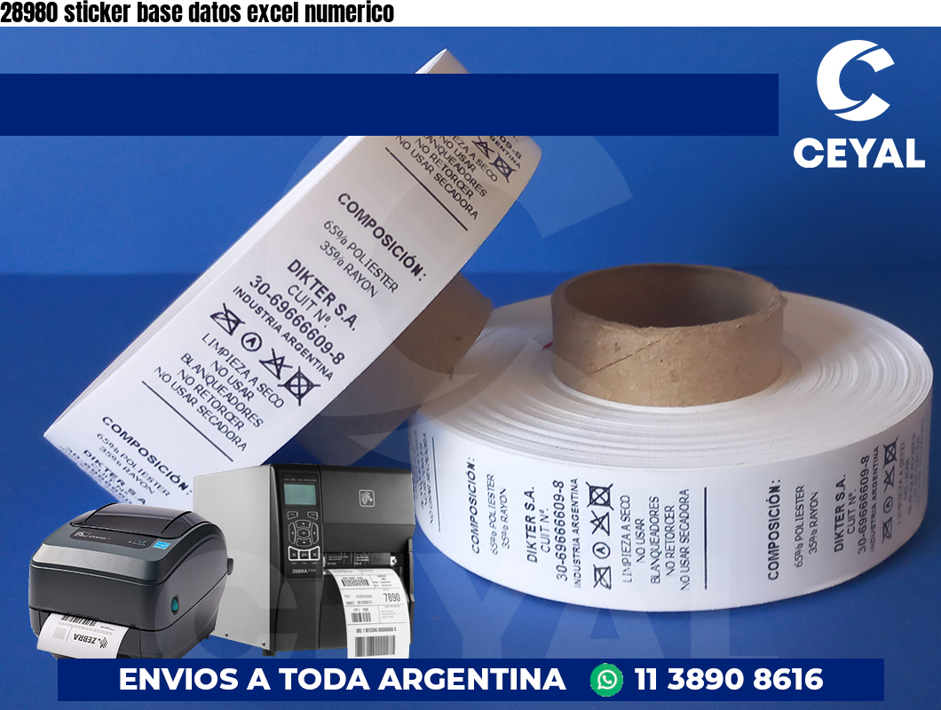 28980 sticker base datos excel numerico