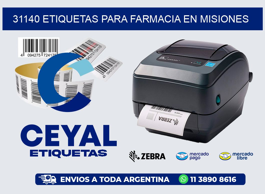 31140 ETIQUETAS PARA FARMACIA EN MISIONES