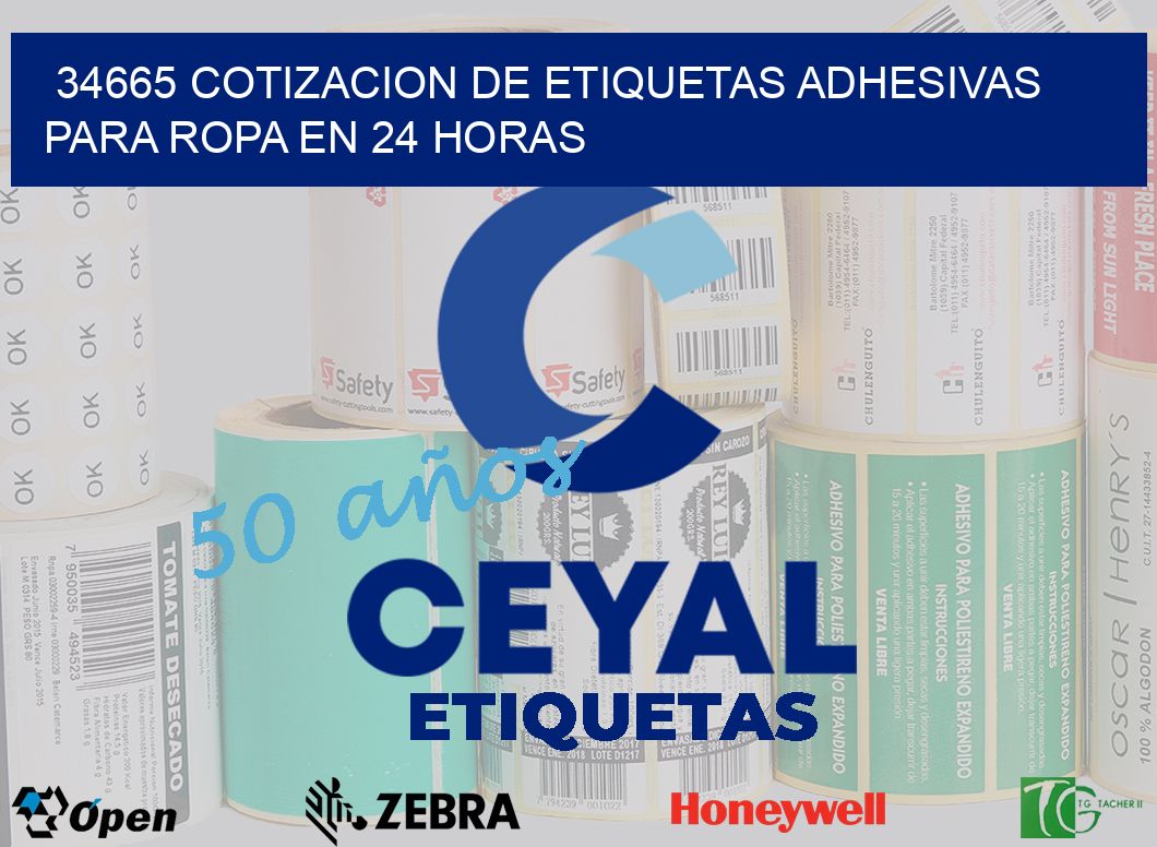34665 COTIZACION DE ETIQUETAS ADHESIVAS PARA ROPA EN 24 HORAS