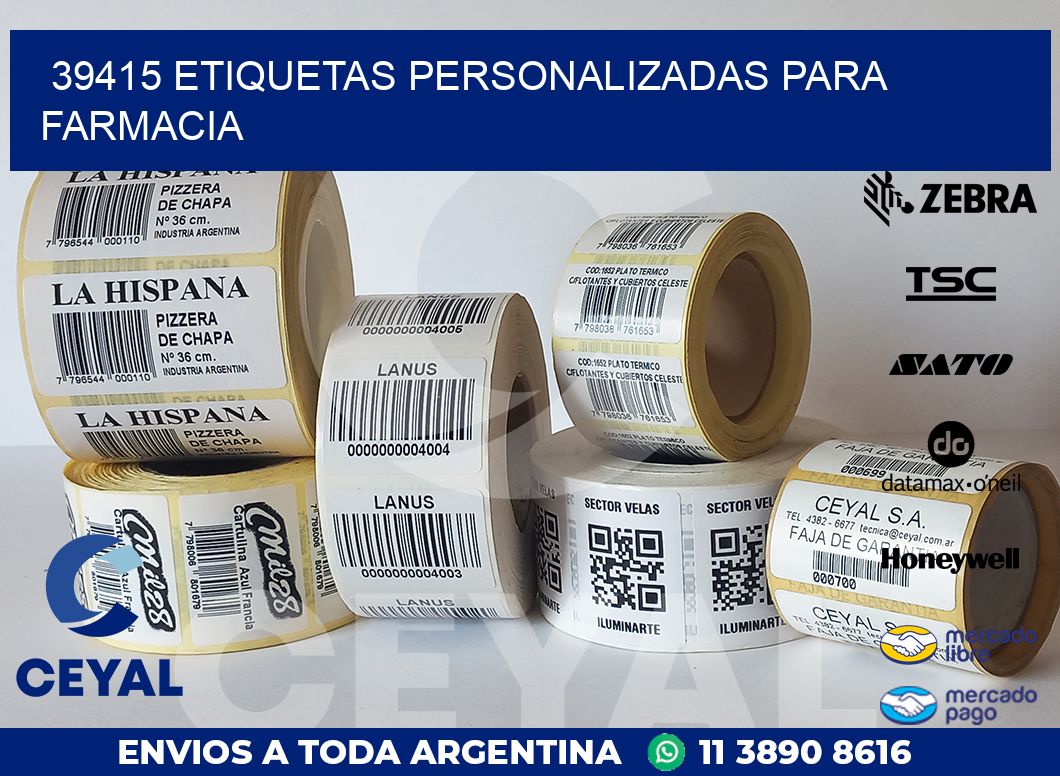 39415 ETIQUETAS PERSONALIZADAS PARA FARMACIA