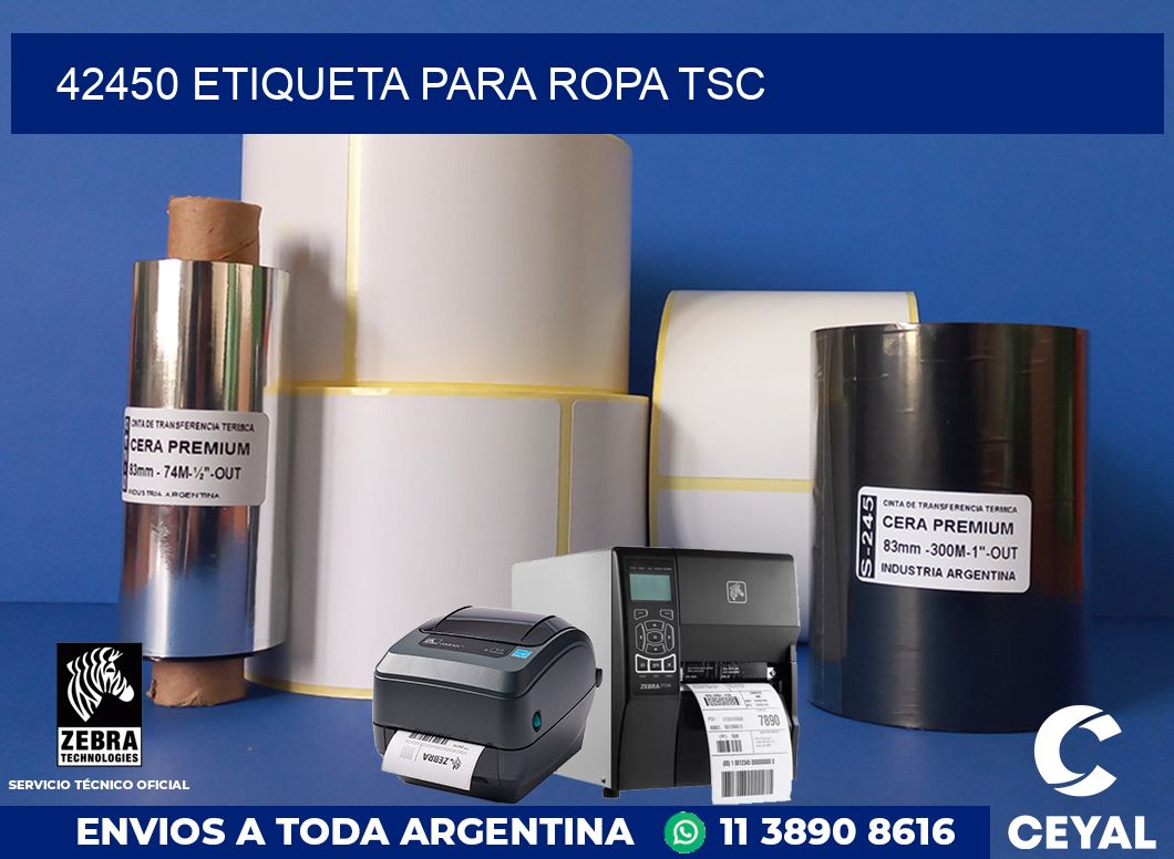 42450 ETIQUETA PARA ROPA TSC